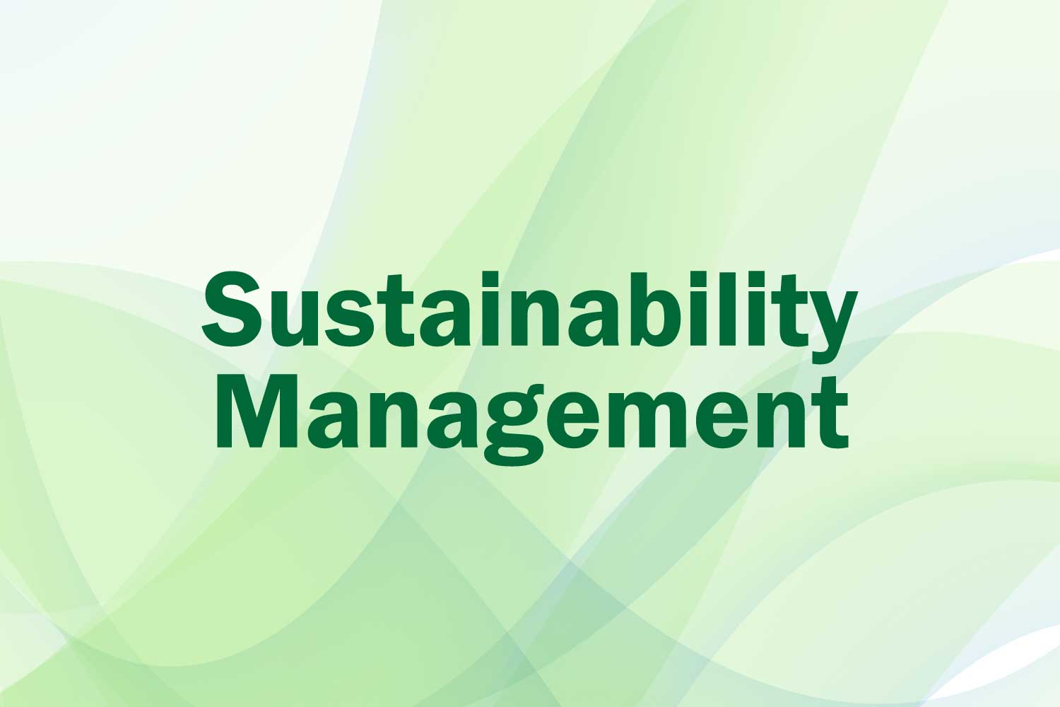 Sustainability Management