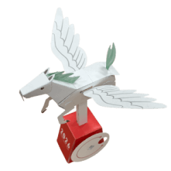 今号の付録
坂けいすけさん特製　からくりで動く「ペガサス」