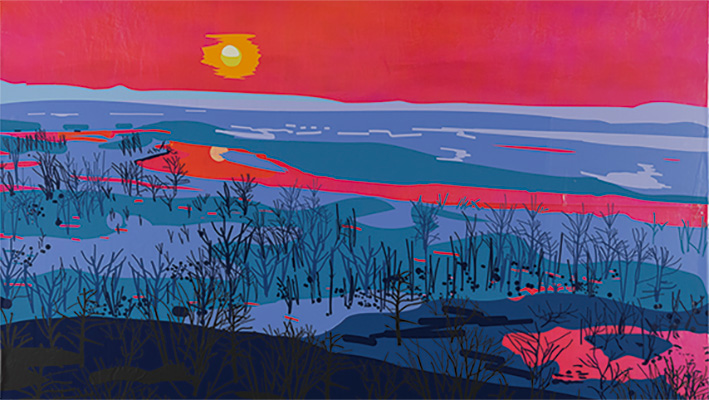 『釧路湿原夕景』(2024)