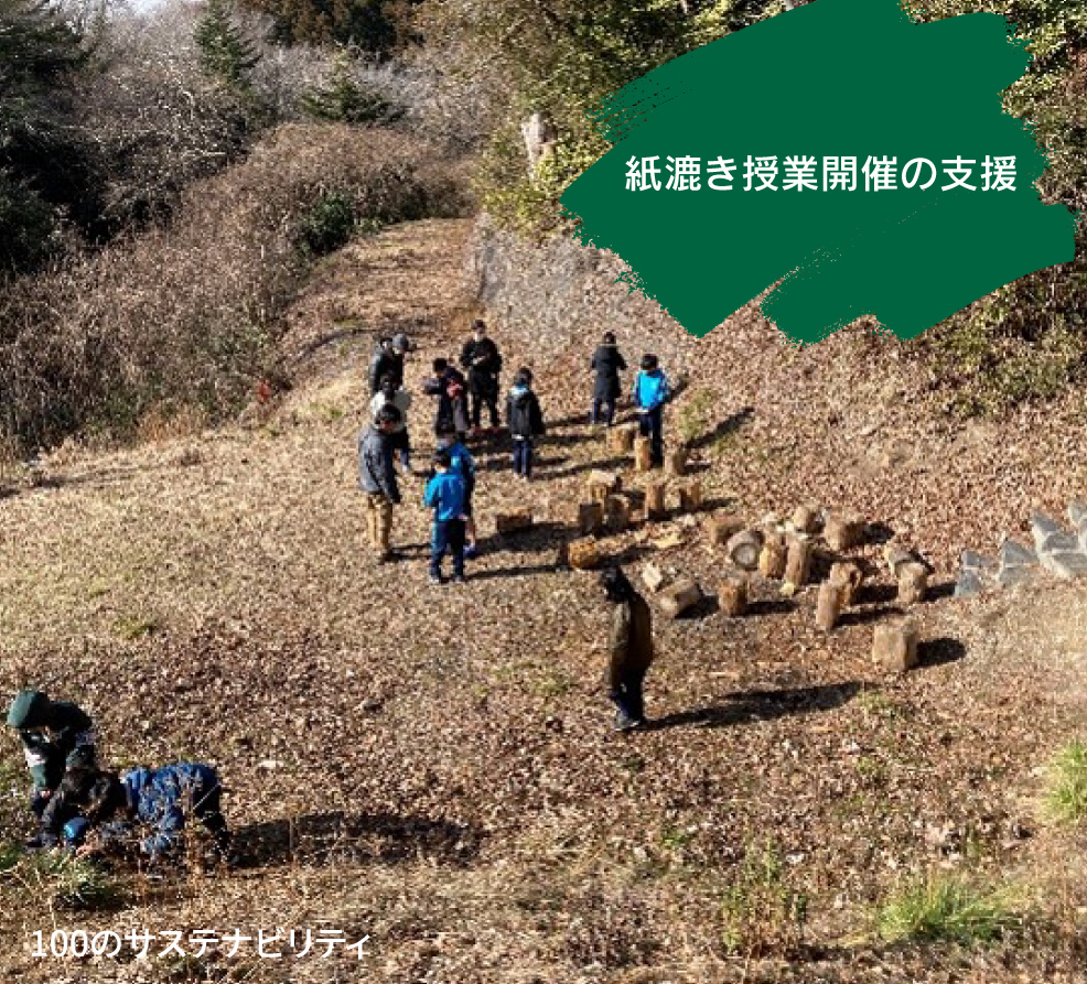 紙漉き授業開催の支援（KPP サステナビリティ推進担当）